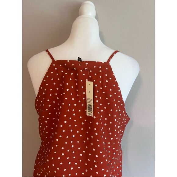 Limited NWT Orange / White spots Slip Dress Lined - Picture 6 of 8